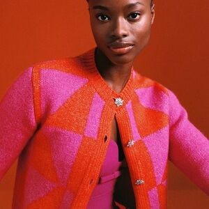 Mango Geometric Cardigan